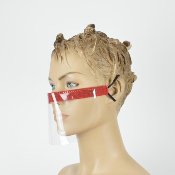 Mini przyłbica ochronna miękki pasek