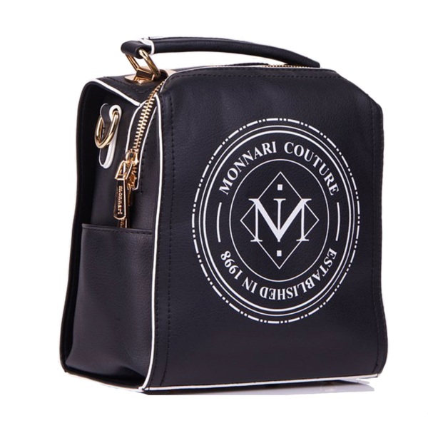 Torebka MONNARI BAG1150 -  Czarno-biała