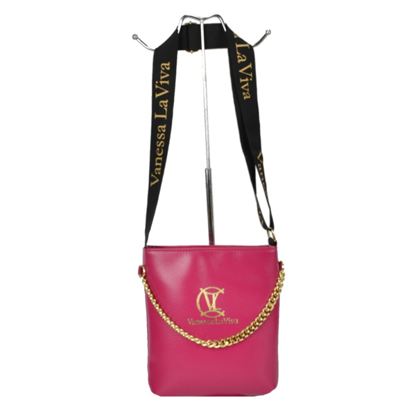 Torebka VANESSA LA VIVA Z ŁAŃCUSZKIEM -  Różowa