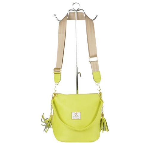 Torebka VANESSA LA VIVA z frędzlami -  Żółta